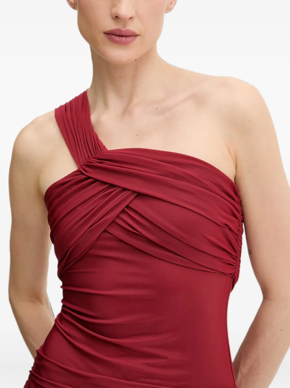 Aniye By Xena asymmetrische maxi-jurk met ruches Rood