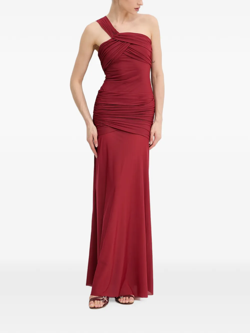 Aniye By Xena asymmetrische maxi-jurk met ruches Rood