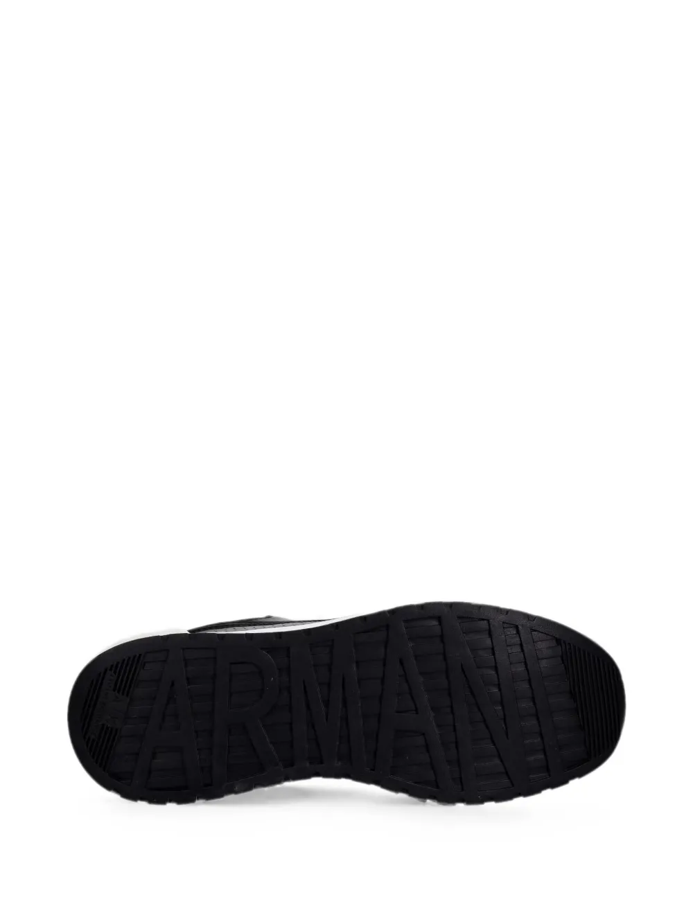 Armani Exchange perforated panelled sneakers Zwart