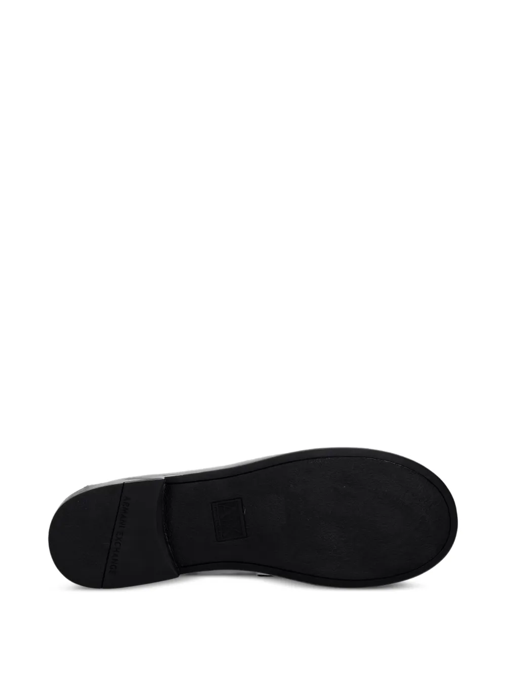 Armani Exchange logo-plaque loafers Zwart