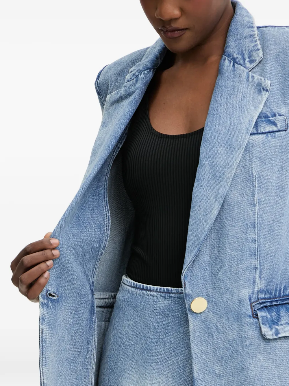Armani Exchange Denim blazer Blauw