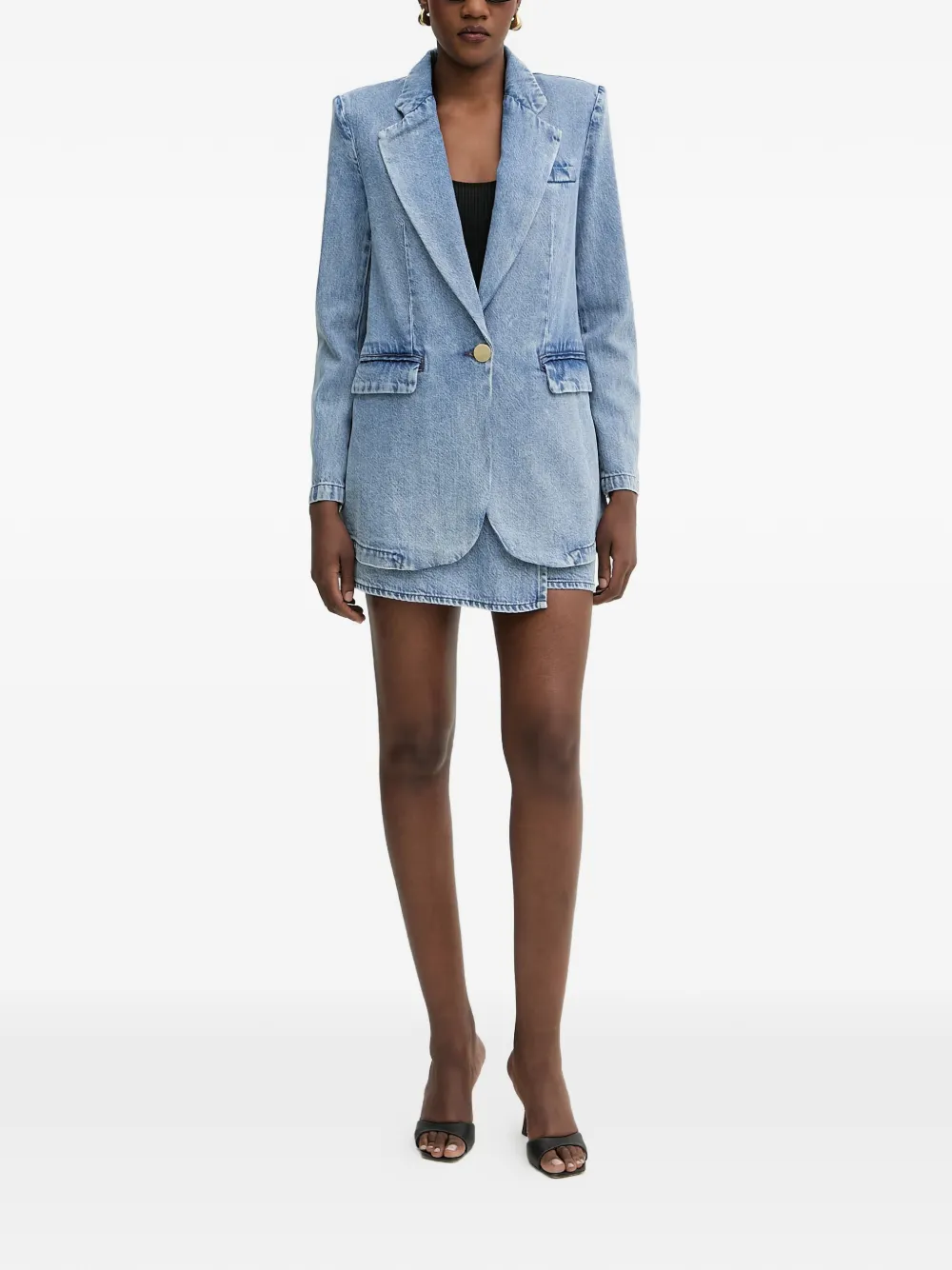 Armani Exchange Denim blazer Blauw