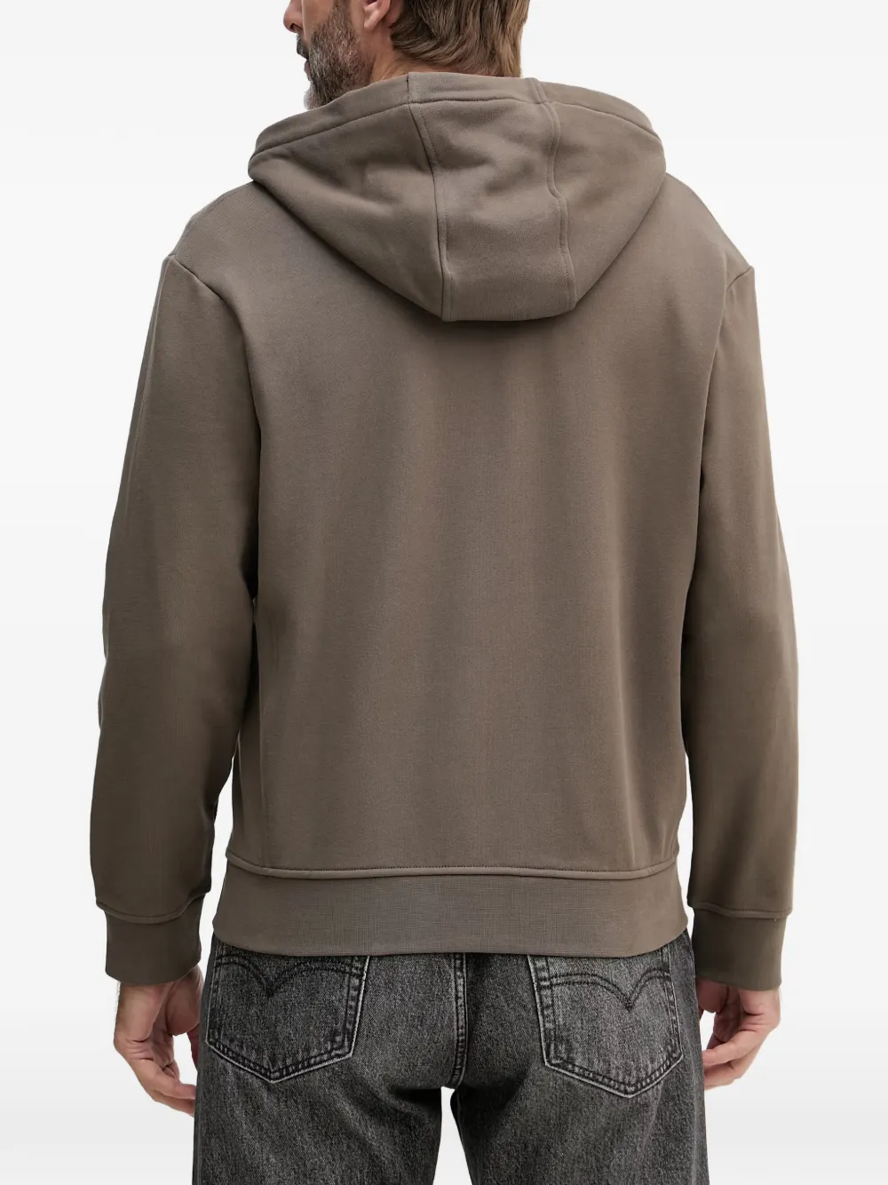 Armani Exchange Hoodie met geborduurd logo Bruin