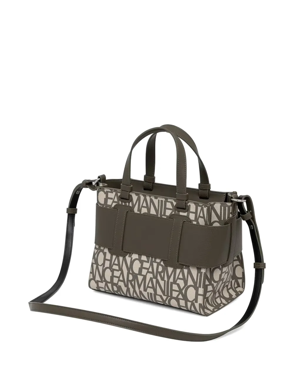 Armani Exchange Shopper met gesp-detail en logo-print Groen