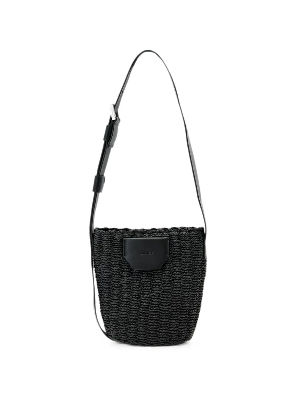 AllSaints Alba woven bucket bag - Nero
