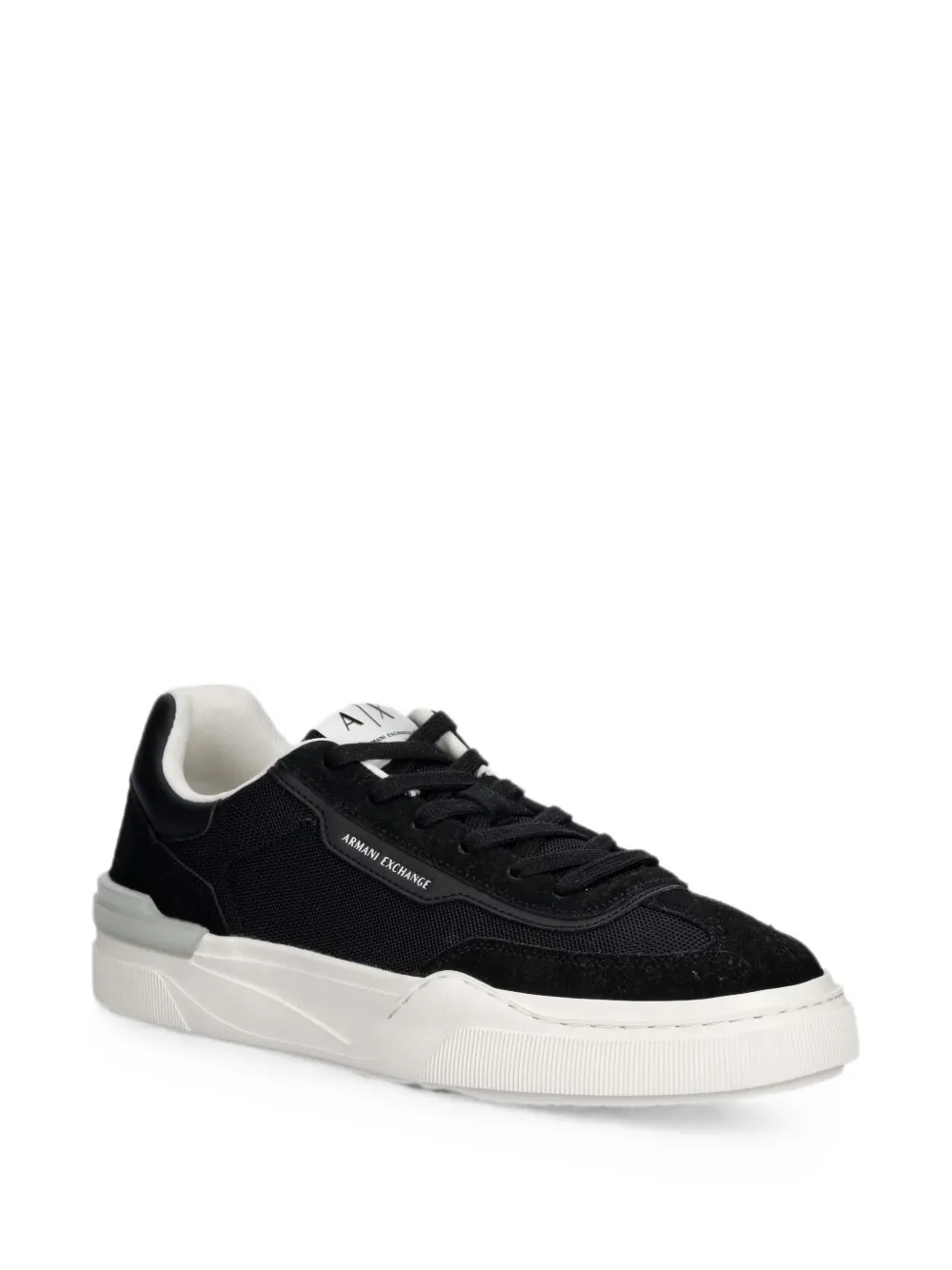 Armani Exchange panelled sneakers Zwart