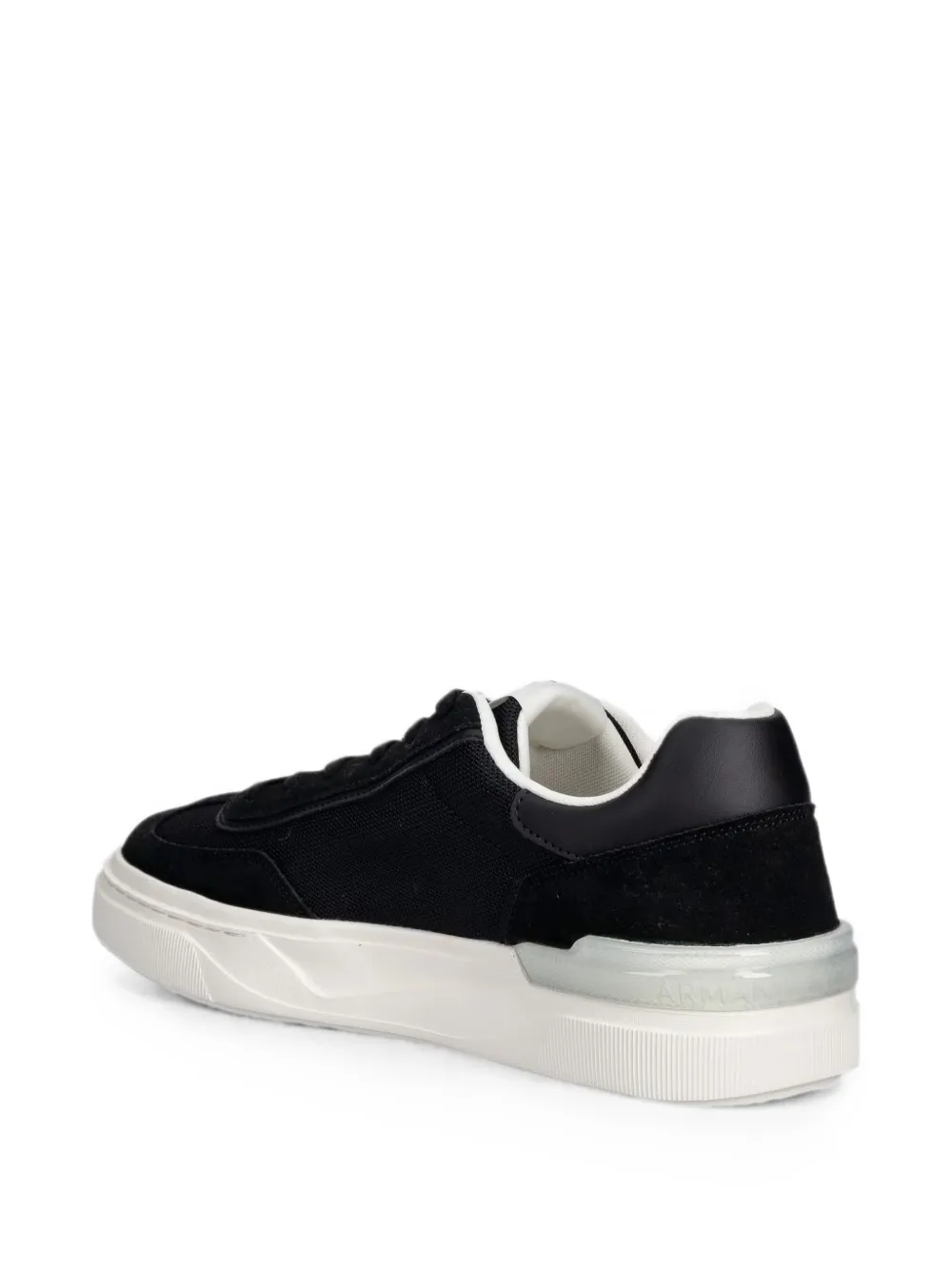 Armani Exchange panelled sneakers Zwart