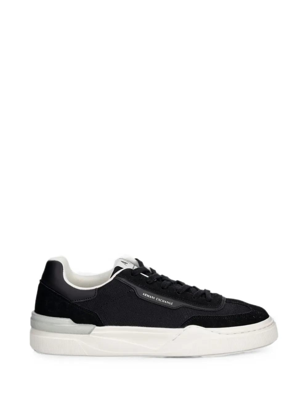 Armani Exchange Panelled Sneakers In Black