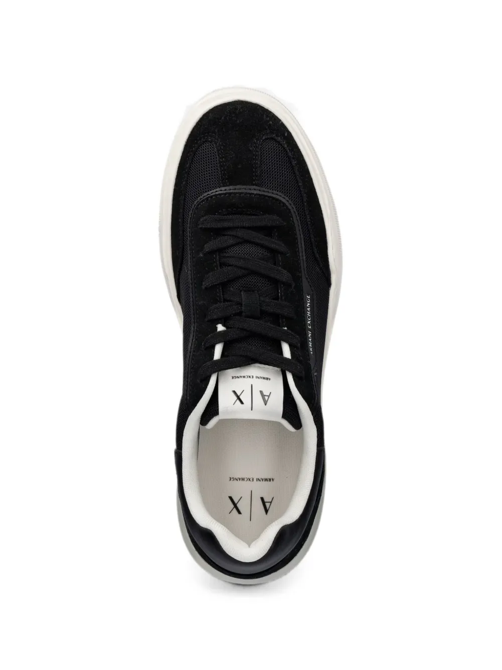 Armani Exchange panelled sneakers Zwart