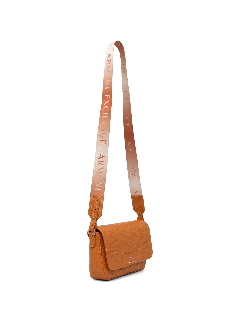 Armani Exchange Crossbodytas met logoband en textuur Oranje