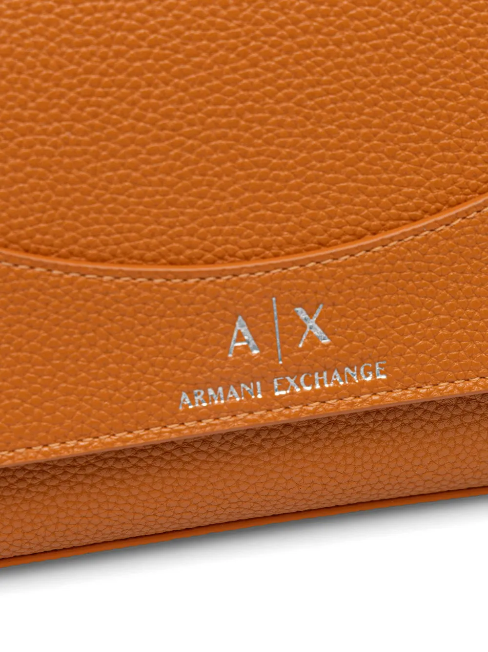 Armani Exchange Crossbodytas met logoband en textuur Oranje