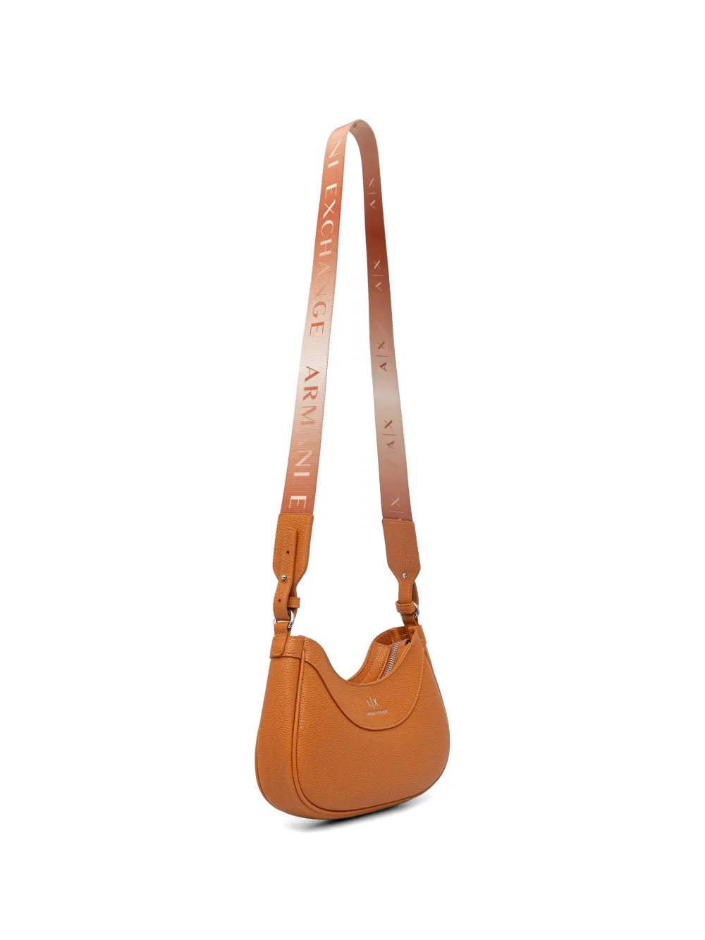 Armani Exchange Crossbodytas met textuur en logo-print Oranje