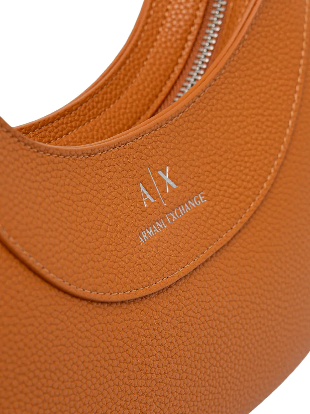 Armani Exchange Crossbodytas met textuur en logo-print Oranje