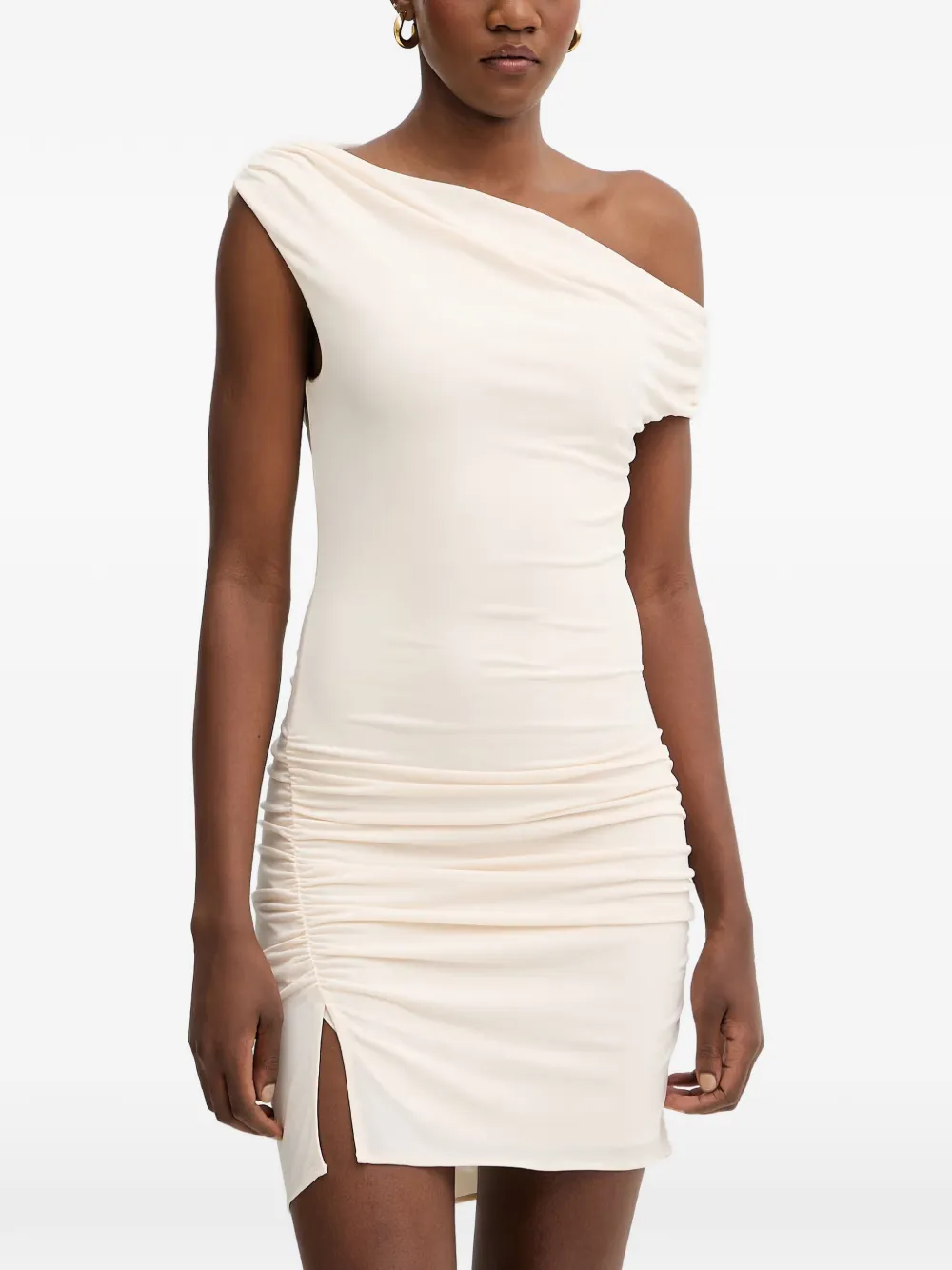 Aniye By Noah one-shoulder ruched mini dress - Toni neutri