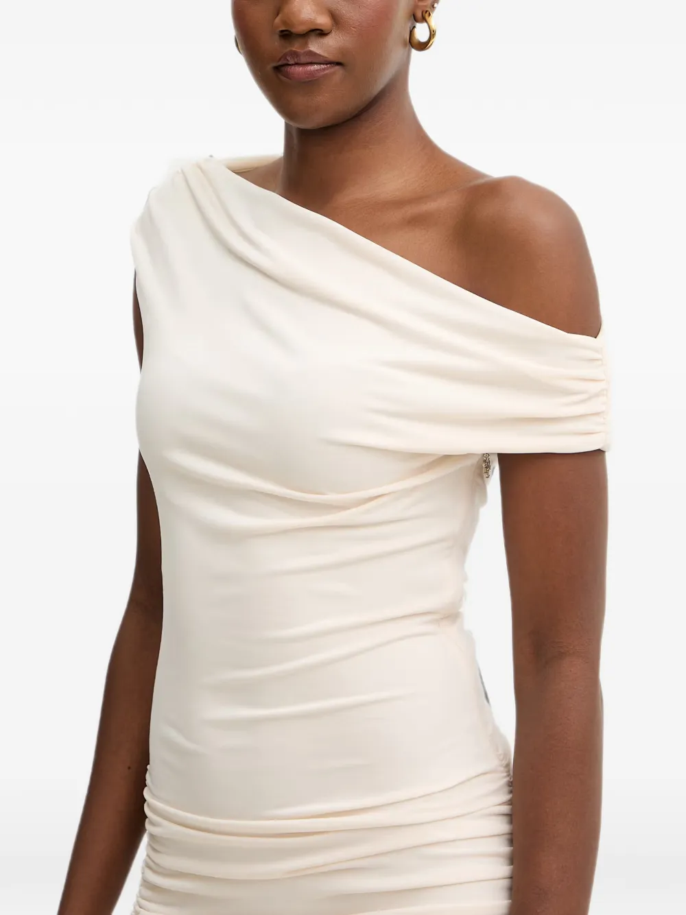 Aniye By Noah asymmetrische mini-jurk met ruches Beige