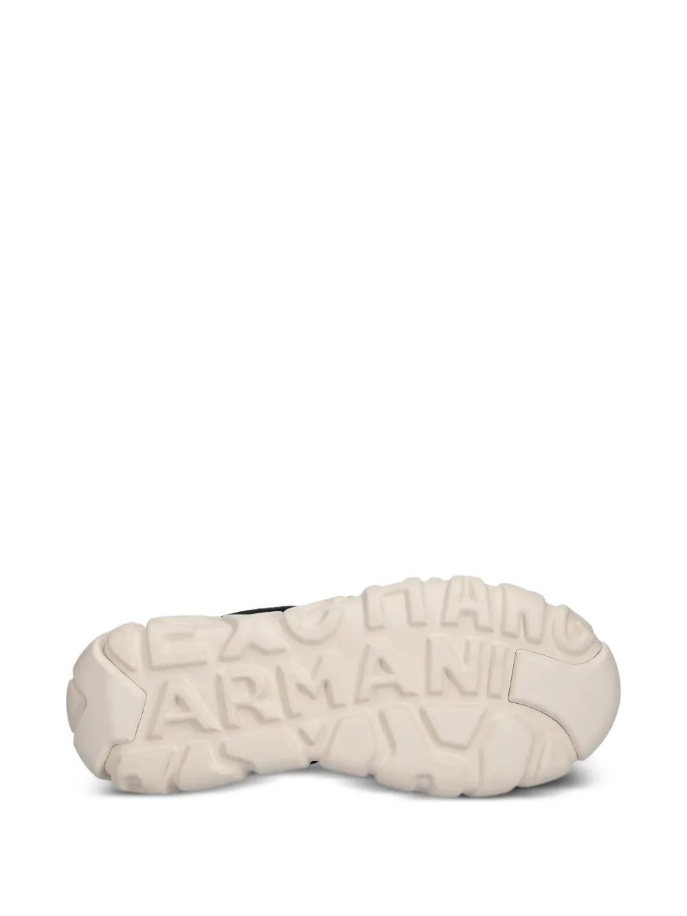 Armani Exchange mesh-panelled chunky-sole sneakers Blauw