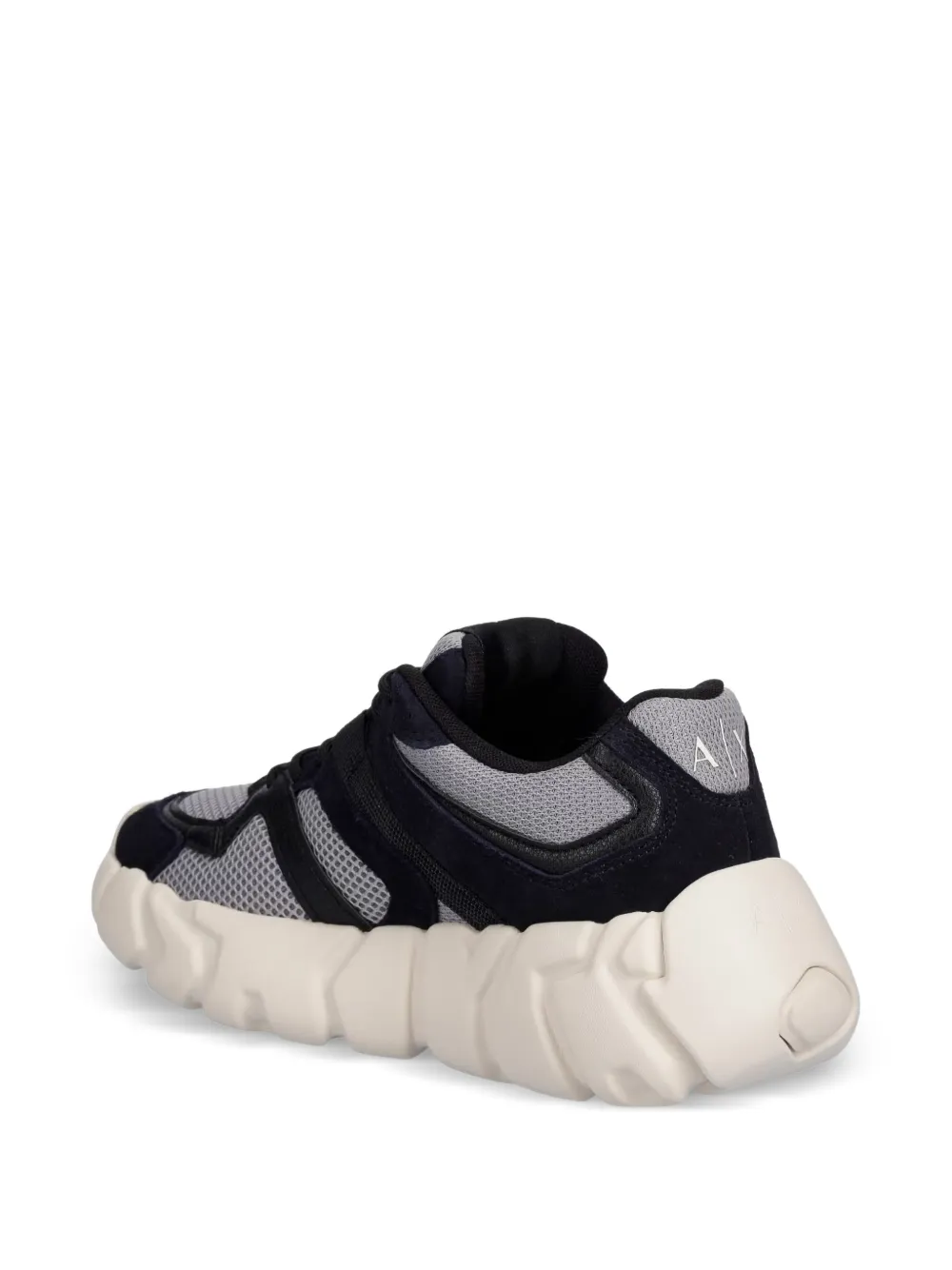 Armani Exchange mesh-panelled chunky-sole sneakers Blauw