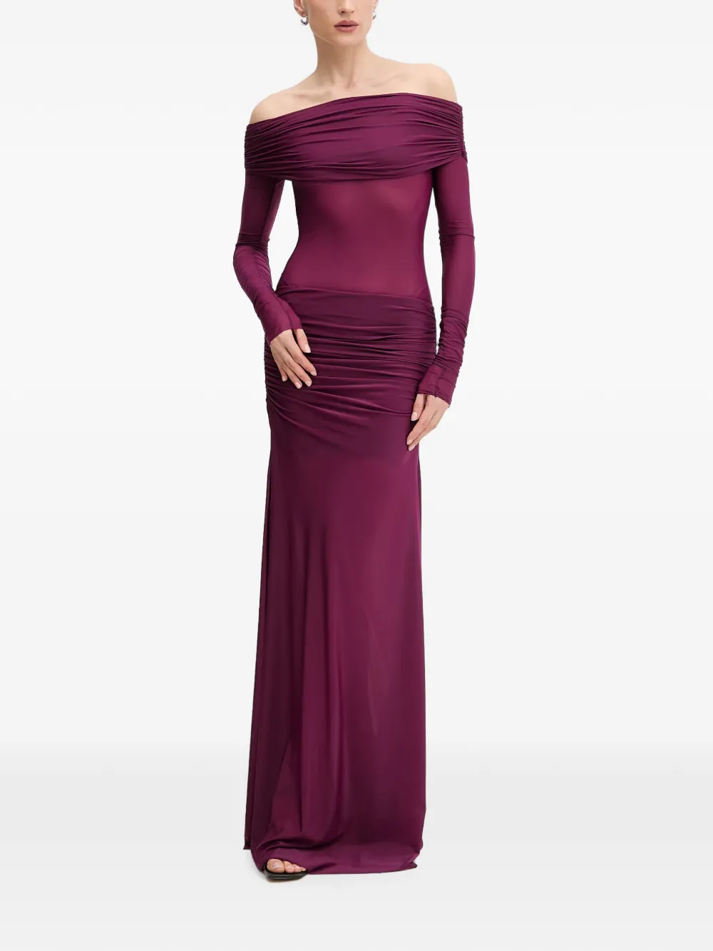Aniye By Xena off-the-shoulder ruched maxi dress - Viola