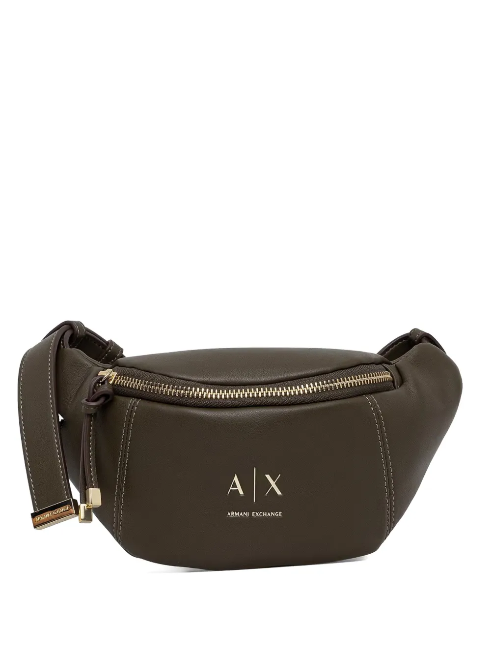 Armani Exchange logo-plaque belt bag - Verde