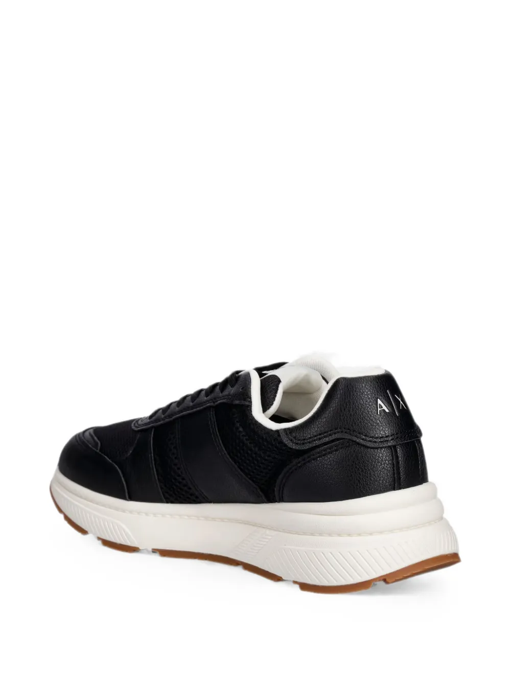 Armani Exchange logo-print panelled sneakers Zwart