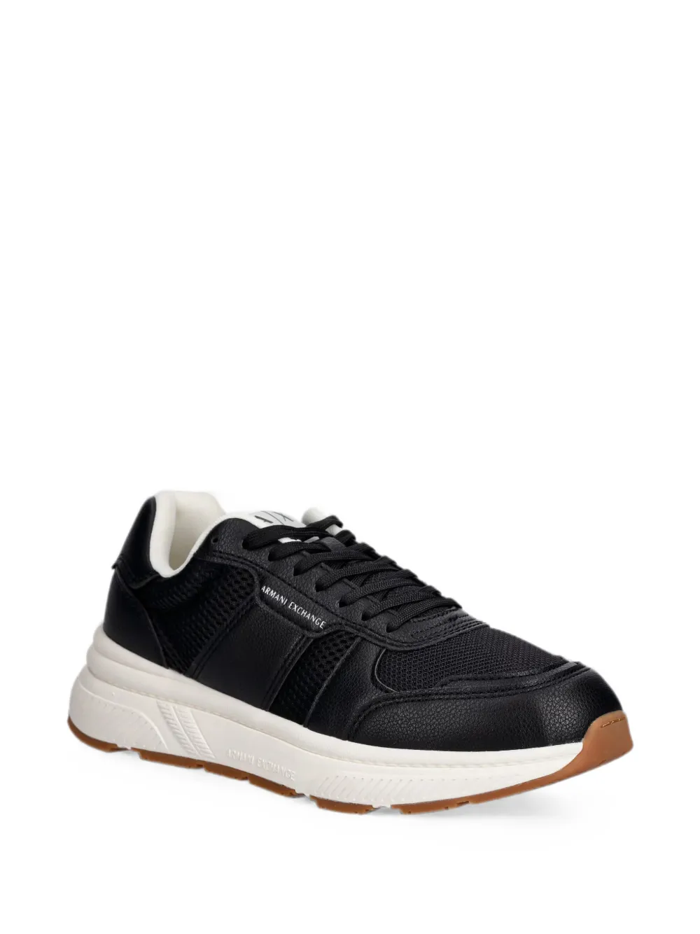 Armani Exchange logo-print panelled sneakers Zwart