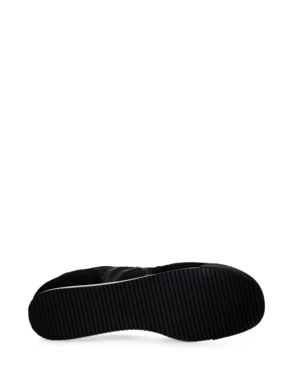 Armani Exchange logo-patch sneakers Zwart