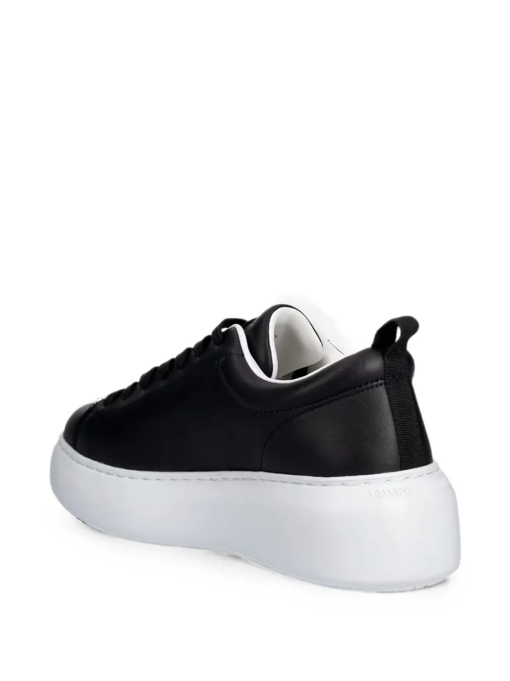 Armani Exchange logo-print platform sneakers Zwart