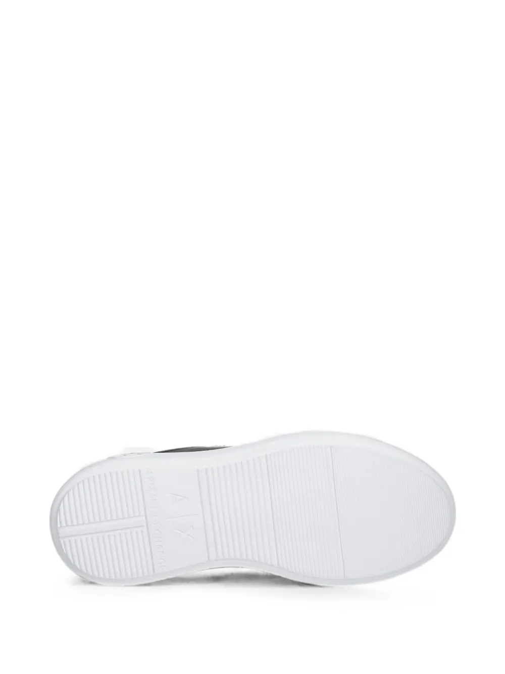 Armani Exchange logo-print platform sneakers Zwart