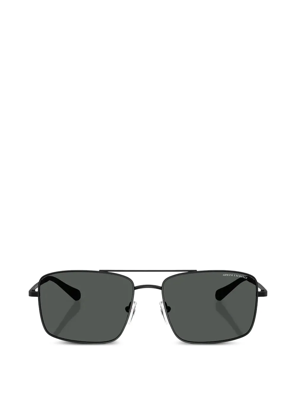 Armani Exchange rectangle-frame double-bridge sunglasses - Schwarz