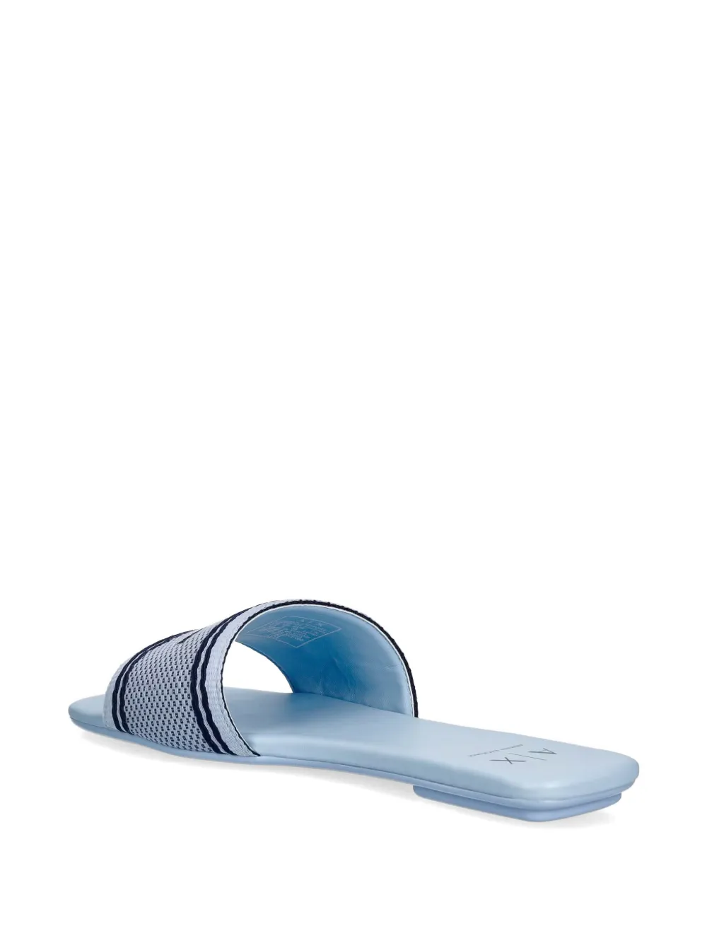 Armani Exchange logo-print slides Blauw