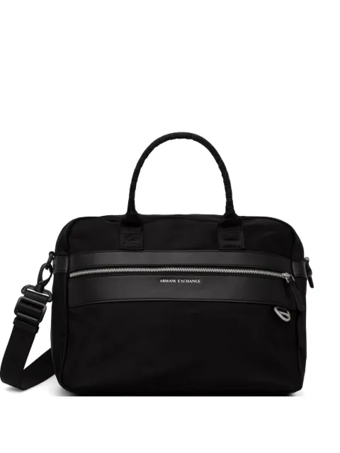 Armani Exchange logo-plaque laptop bag