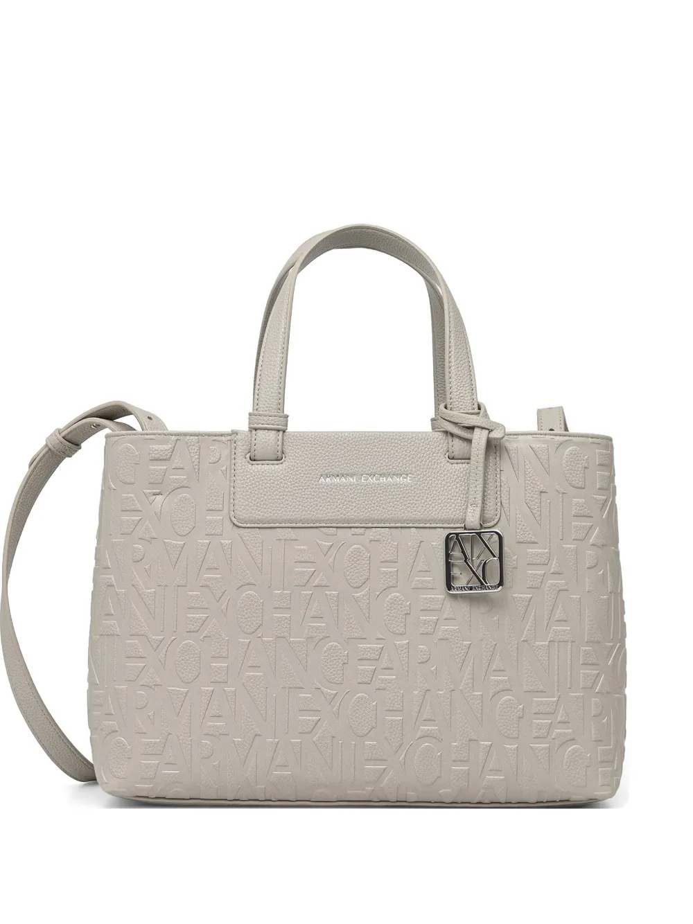 Armani Exchange logo-debossed tote bag - Grigio