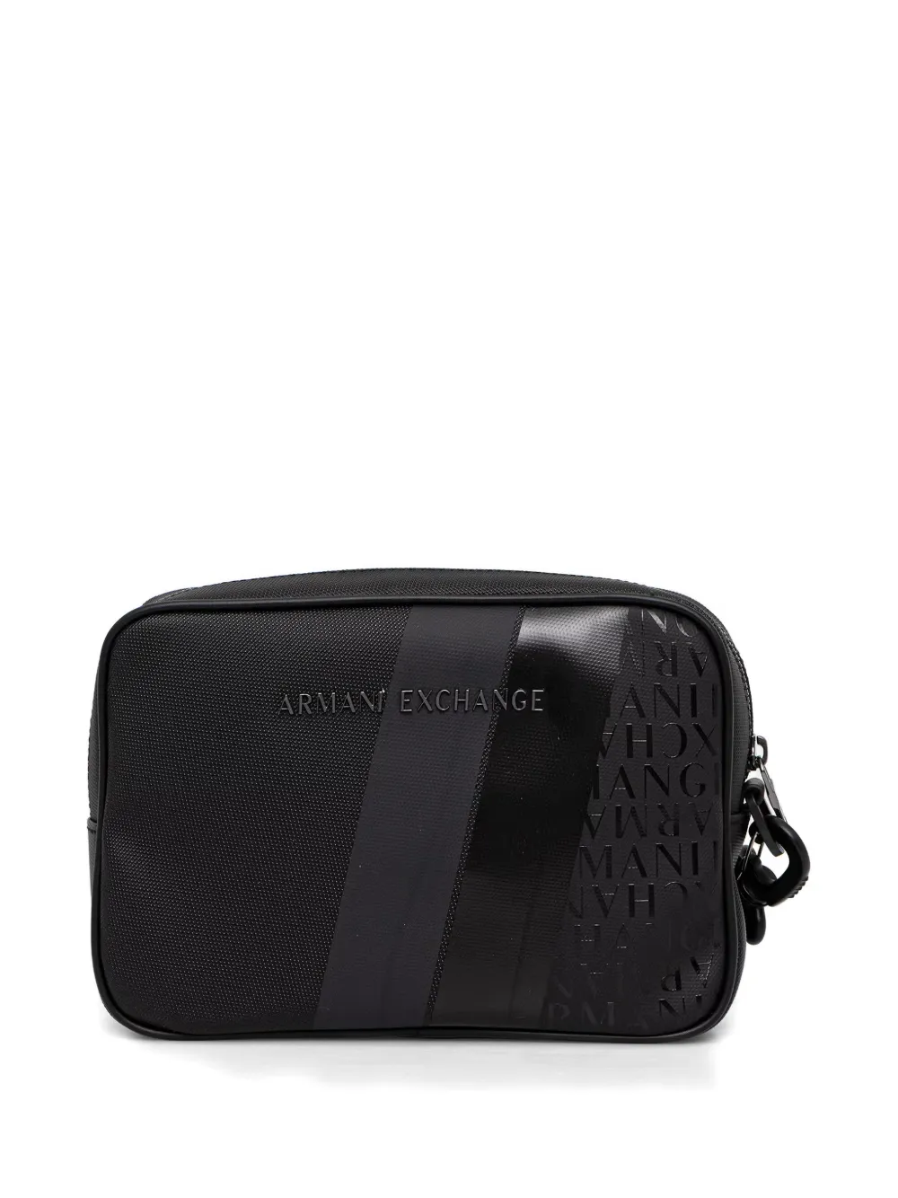 Armani Exchange logo-embossed toiletry bag - Schwarz