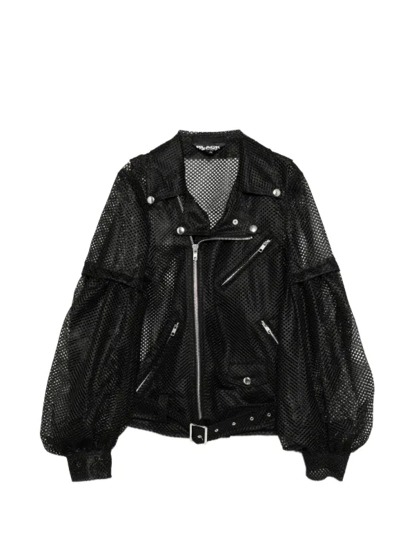 Black Comme Des Garçons メッシュパネル パフスリーブ ジャケット