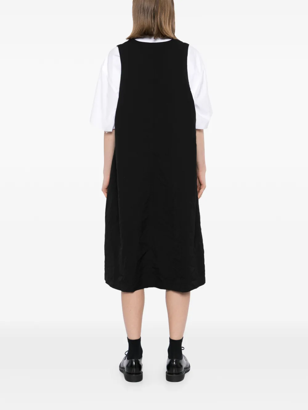 Black Comme Des Garçons Jurk met zakken met ritssluiting Zwart