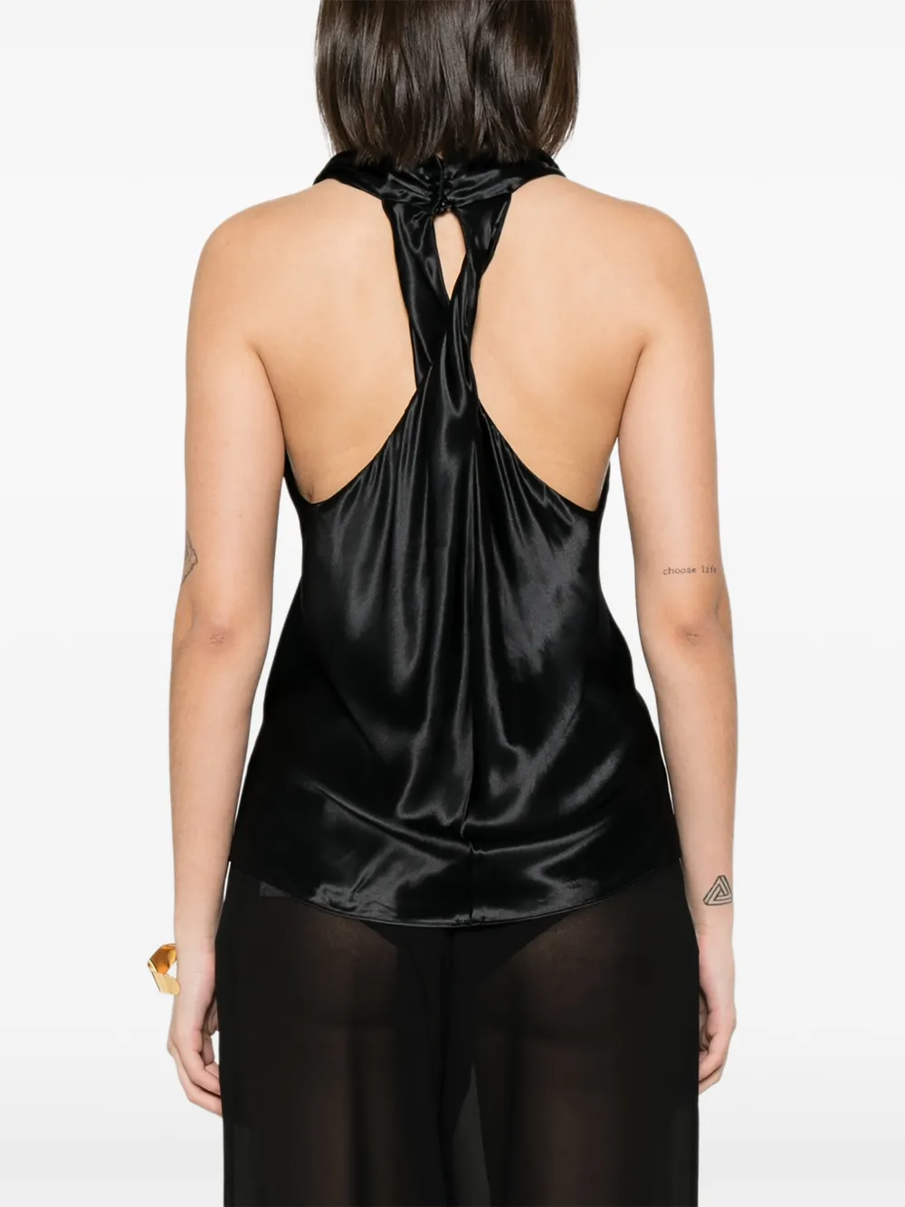 THE ANDAMANE Zeyne blouse met V-hals Zwart