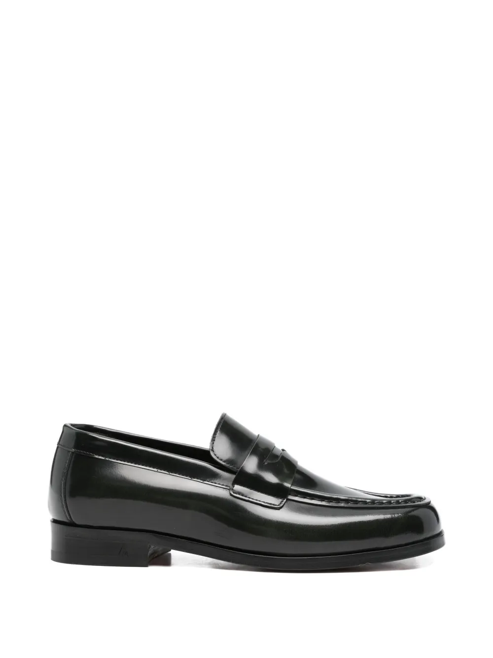 MORGILLO leather loafers - Verde