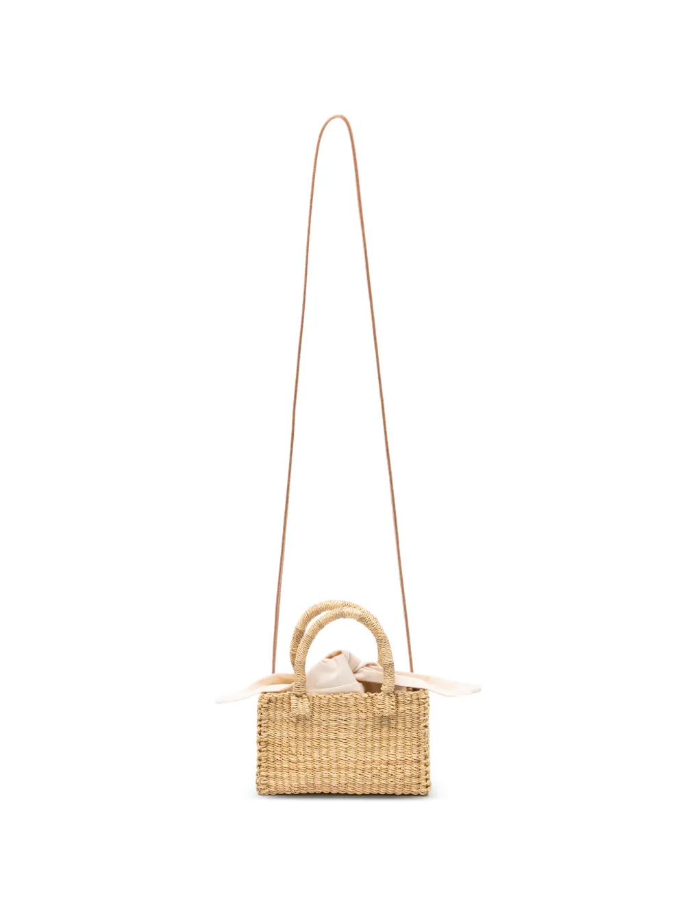 Muun Mini Mona Woven Tote Bag In Brown