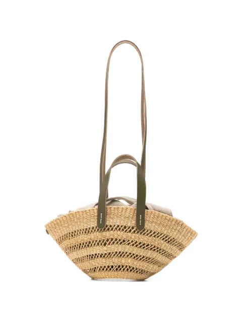 Muun mini Chantelle woven straw tote bag