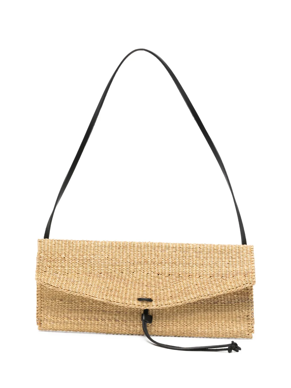 Muun Motto woven straw shoulder bag - Toni neutri