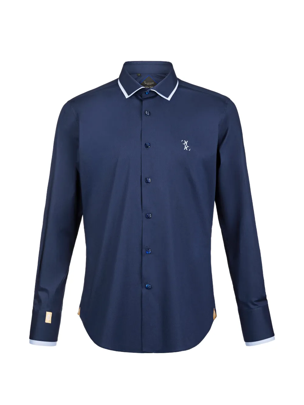 Billionaire embroidered-logo shirt - Blu