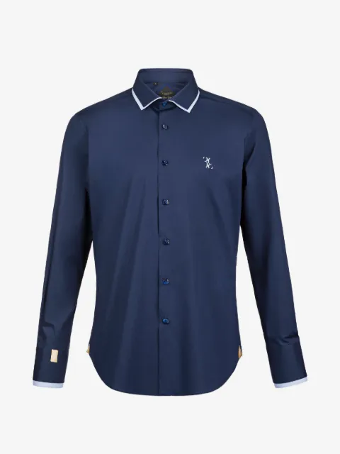 Billionaire embroidered-logo shirt