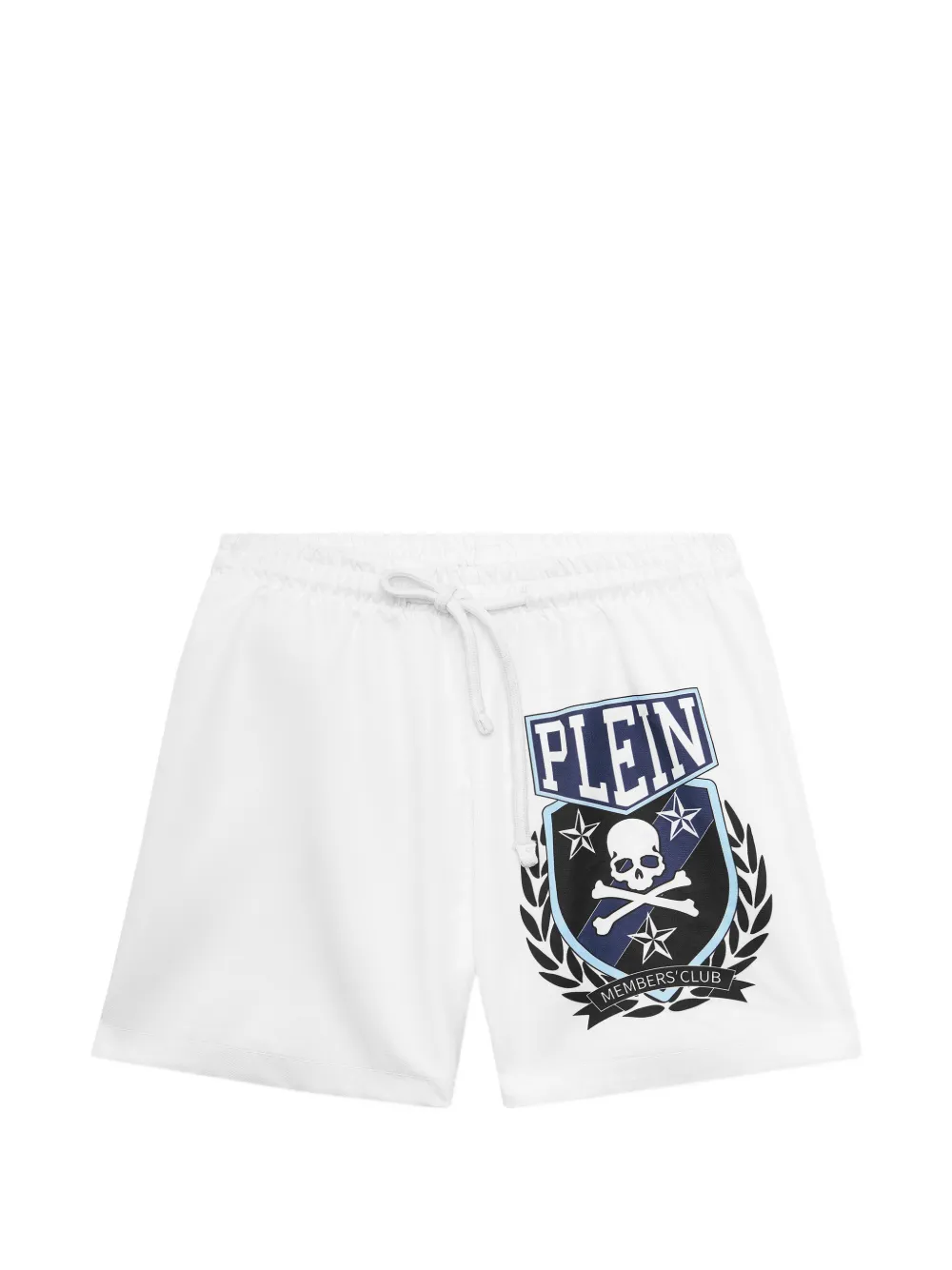 Philipp Plein Junior logo-print swim trunks - Bianco