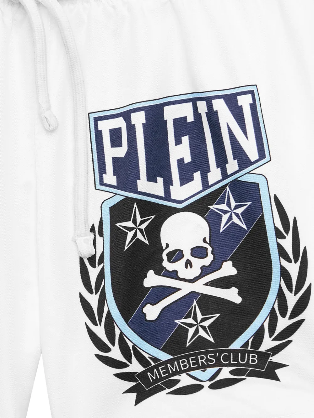 Philipp Plein Junior Zwembroek met logoprint Wit