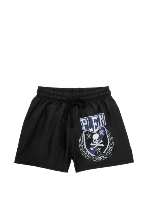 Palm Angels Kids ロゴウエスト スイムショーツ | ブラック | FARFETCH JP