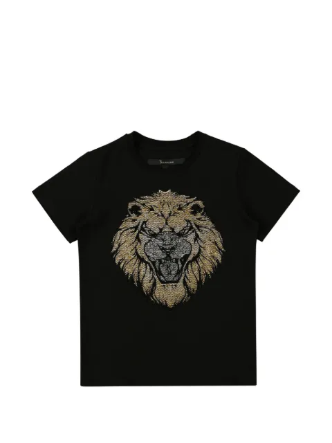 Billionaire Kids crystal-embelished lion-motif T-shirt