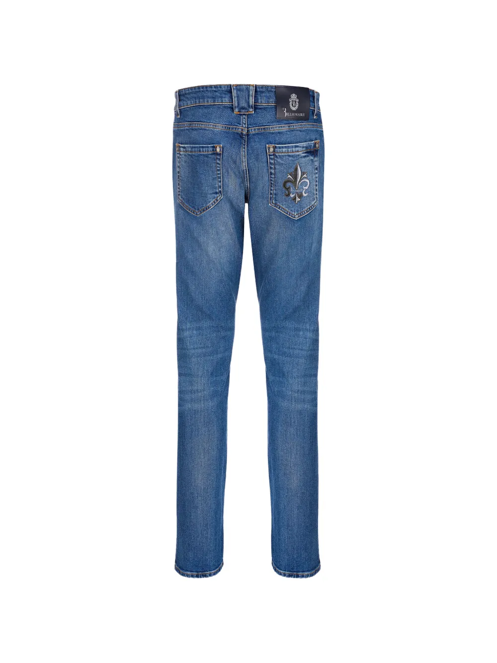 Billionaire Straight jeans met borduurwerk Blauw