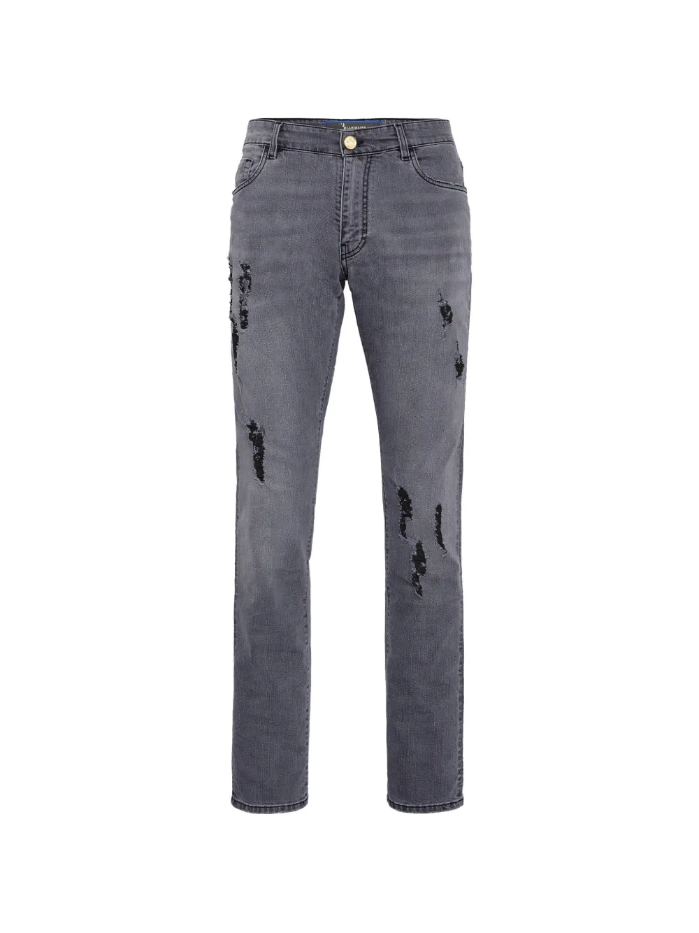 Billionaire distressed straight-cut jeans - Grigio