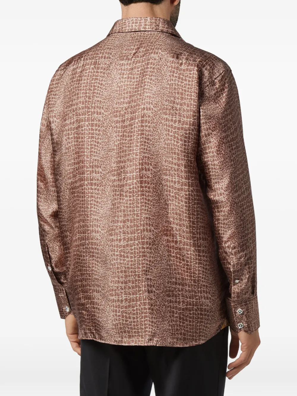 Billionaire Overhemd met patroon Beige