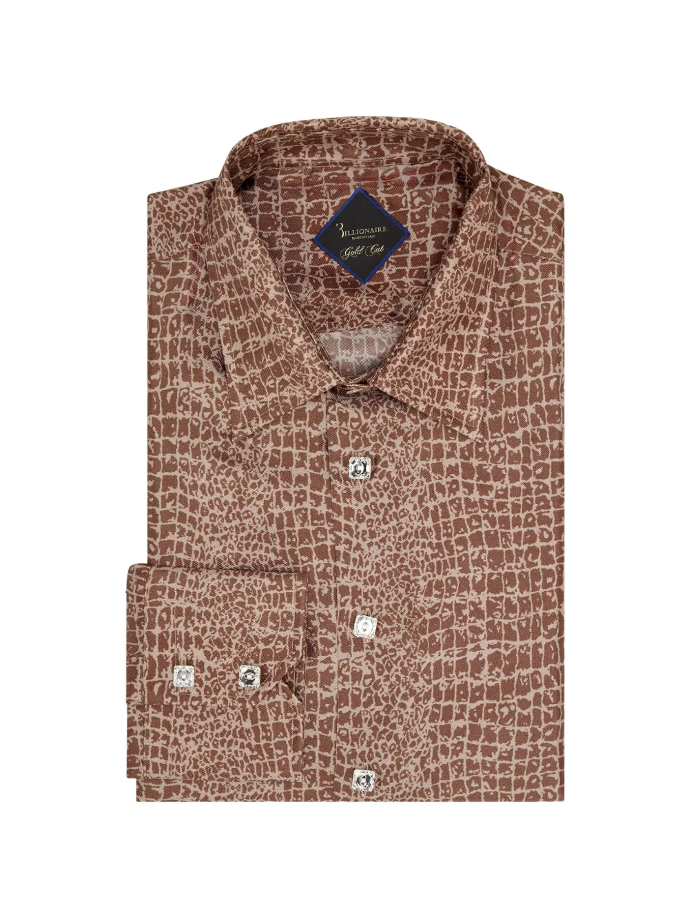 Billionaire Overhemd met patroon Beige